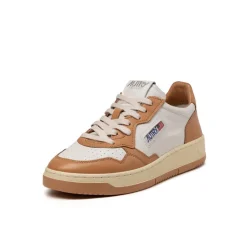 Leder Sneaker*Autry Medalist White / Sand Storm
