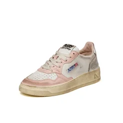 Leder Sneaker*Autry Medalist Brushed W *Super Vintage* White / Pow / Silver