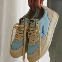 Leder Sneaker*Autry Medalist Dragon / Goat *Super Vintage* Celestial Blue / White