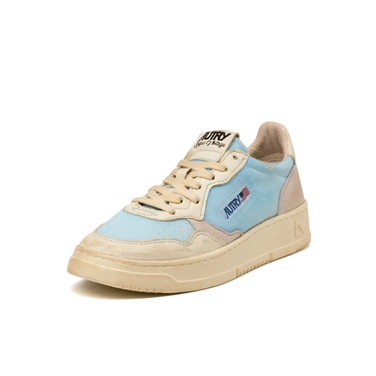 Leder Sneaker*Autry Medalist Dragon / Goat *Super Vintage* Celestial Blue / White