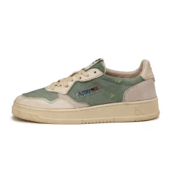 Leder Sneaker*Autry Medalist Dragon / Goat *Super Vintage* White / Military