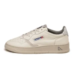 Leder Sneaker*Autry Medalist *Elephant Texture / Suede* Silver / White