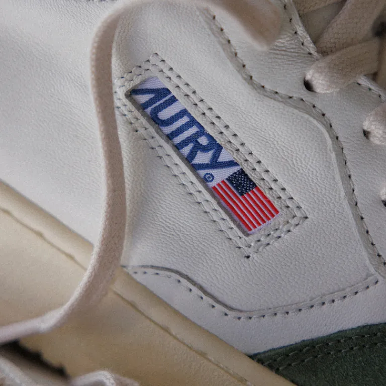Leder Sneaker|Weiße Sneaker*Autry Medalist *Goat / Suede* White / Military