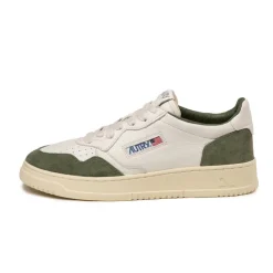Leder Sneaker|Weiße Sneaker*Autry Medalist *Goat / Suede* White / Military