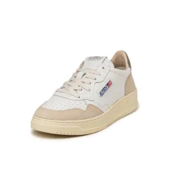 Leder Sneaker|Weiße Sneaker*Autry Medalist *Leather / Suede* White / Crvt Green