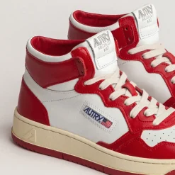 Leder Sneaker|High-Top Sneaker*Autry Medalist Mid W Leat / Leat White / Red
