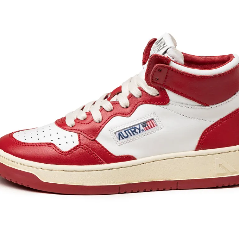 Leder Sneaker|High-Top Sneaker*Autry Medalist Mid W Leat / Leat White / Red