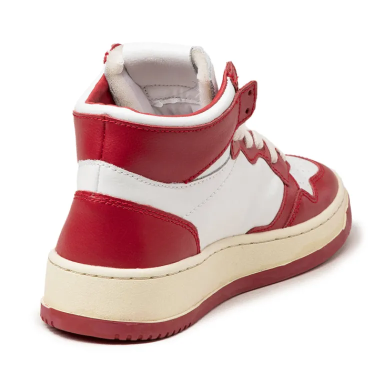 Leder Sneaker|High-Top Sneaker*Autry Medalist Mid W Leat / Leat White / Red