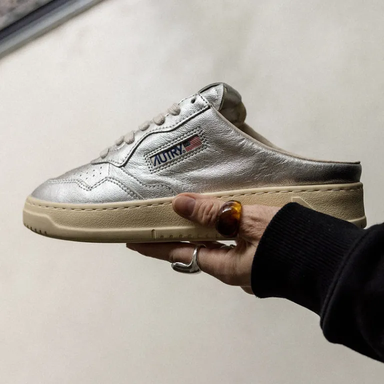 Leder Sneaker*Autry Medalist Mule W *Goat / Goat* Silver