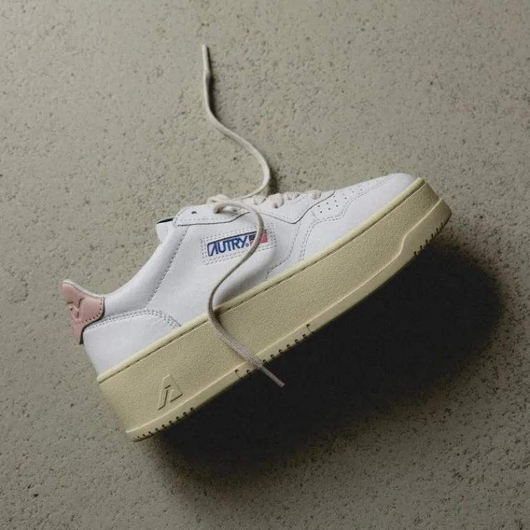 Plateau Sneaker|Leder Sneaker*Autry Medalist Platform W White / Powder
