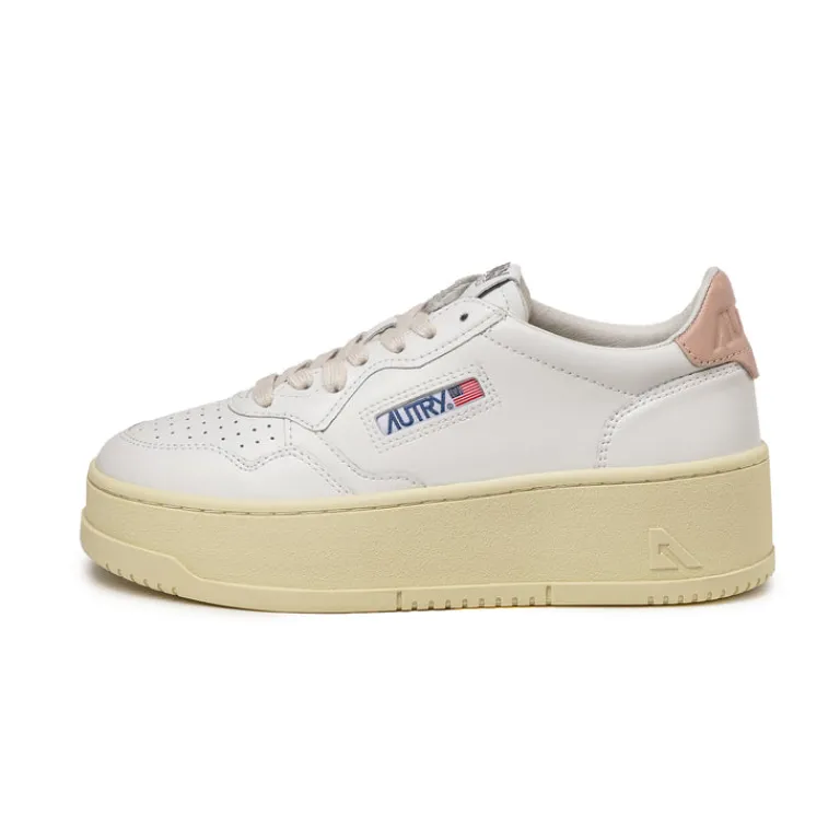 Plateau Sneaker|Leder Sneaker*Autry Medalist Platform W White / Powder