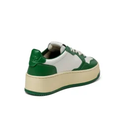 Leder Sneaker|Plateau Sneaker*Autry Medalist Platform W White / Green