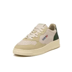Leder Sneaker*Autry Medalist *Suede* Bottle Green / Papyrus