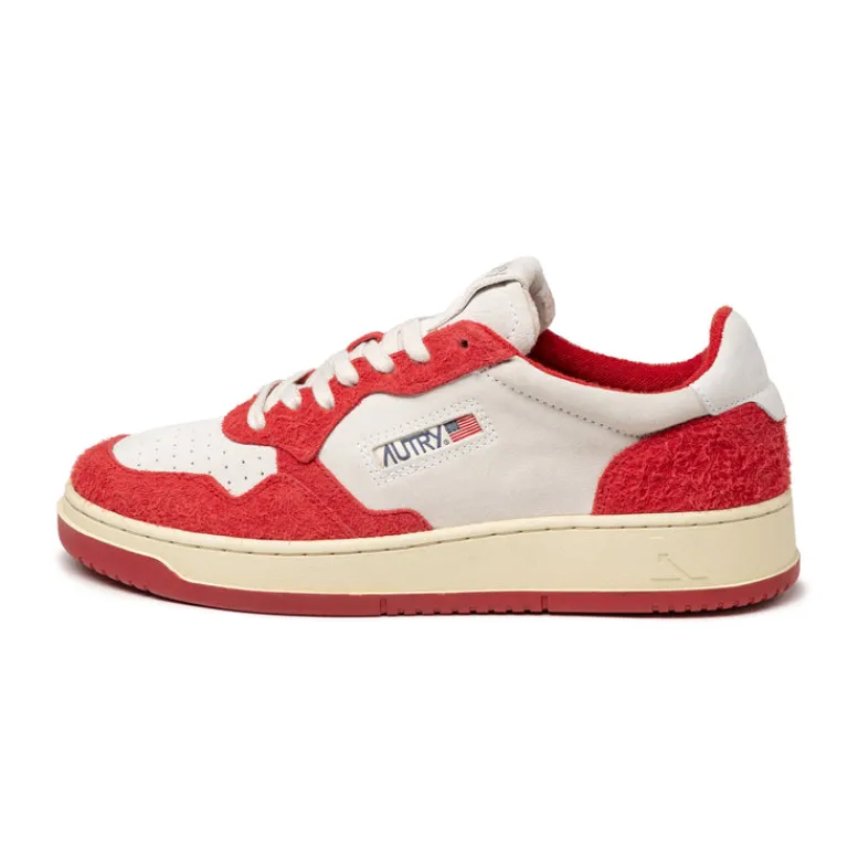 Leder Sneaker*Autry Medalist *Suede / Long Suede* Red