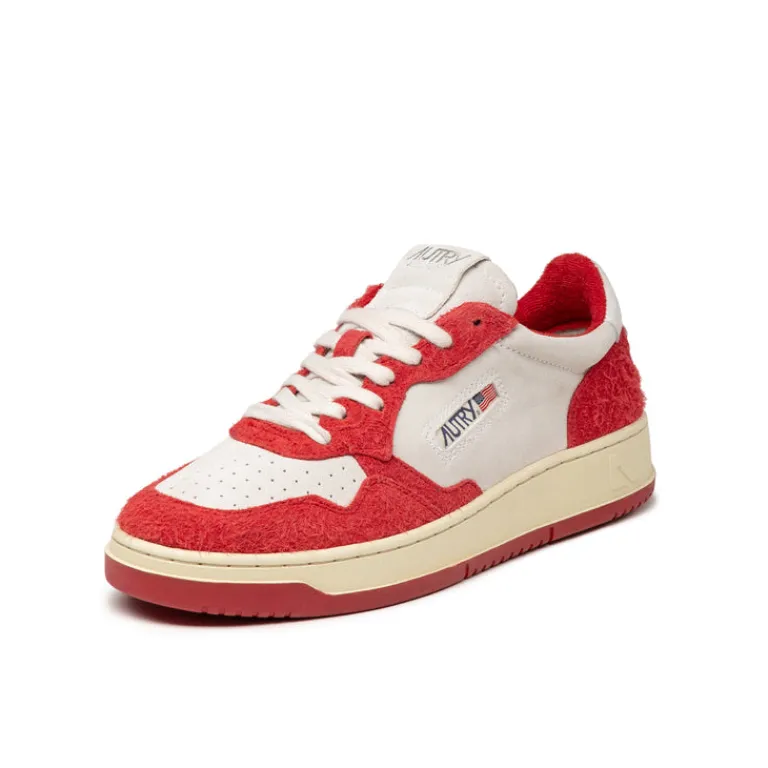Leder Sneaker*Autry Medalist *Suede / Long Suede* Red