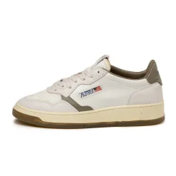 Leder Sneaker|Weiße Sneaker*Autry Medalist *Virgin / Crack* White / Covert Green