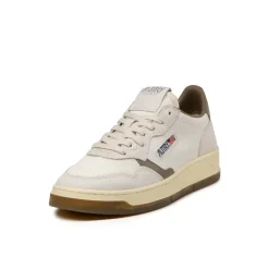 Leder Sneaker|Weiße Sneaker*Autry Medalist *Virgin / Crack* White / Covert Green