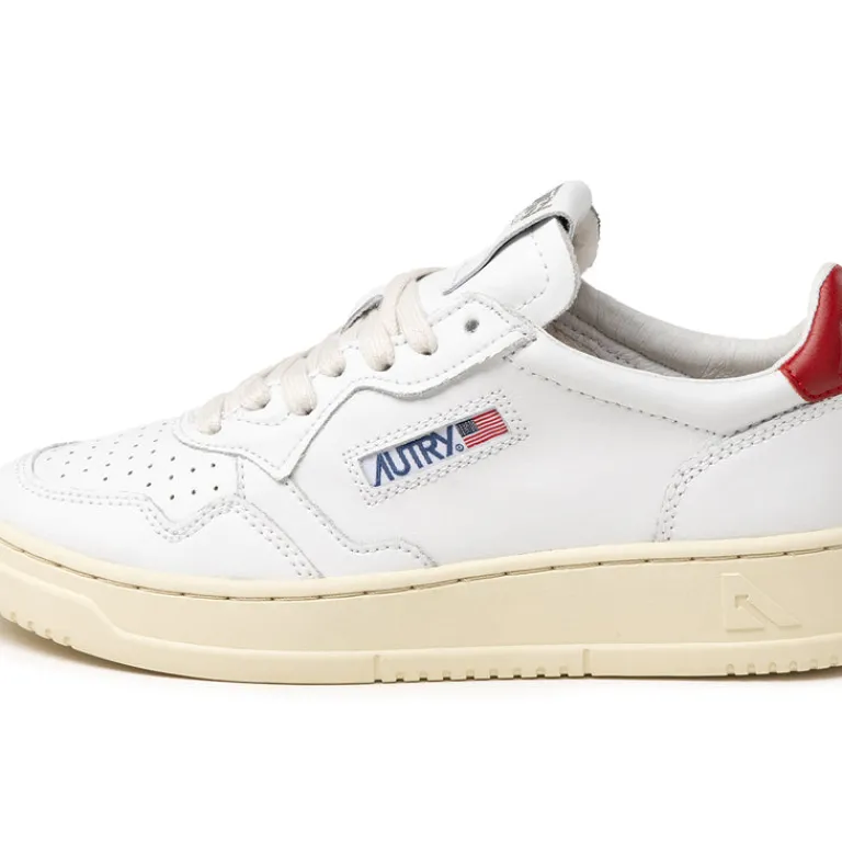 Leder Sneaker|Weiße Sneaker*Autry Medalist W White / Red