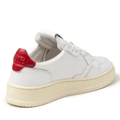 Leder Sneaker|Weiße Sneaker*Autry Medalist W White / Red
