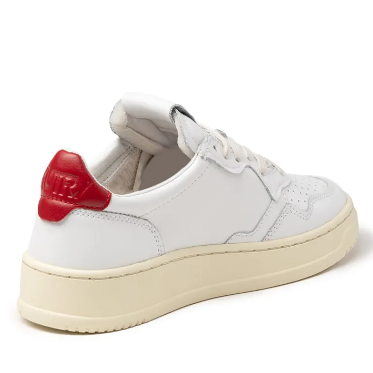 Leder Sneaker|Weiße Sneaker*Autry Medalist W White / Red
