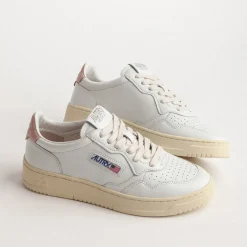 Leder Sneaker|Weiße Sneaker*Autry Medalist W Leat / Leat White / Pink
