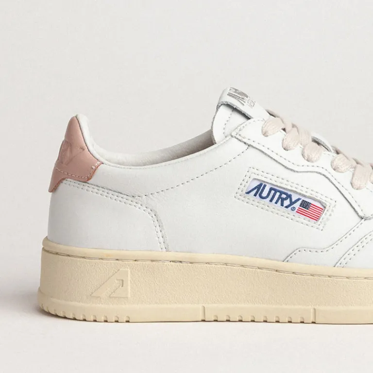 Leder Sneaker|Weiße Sneaker*Autry Medalist W Leat / Leat White / Pink