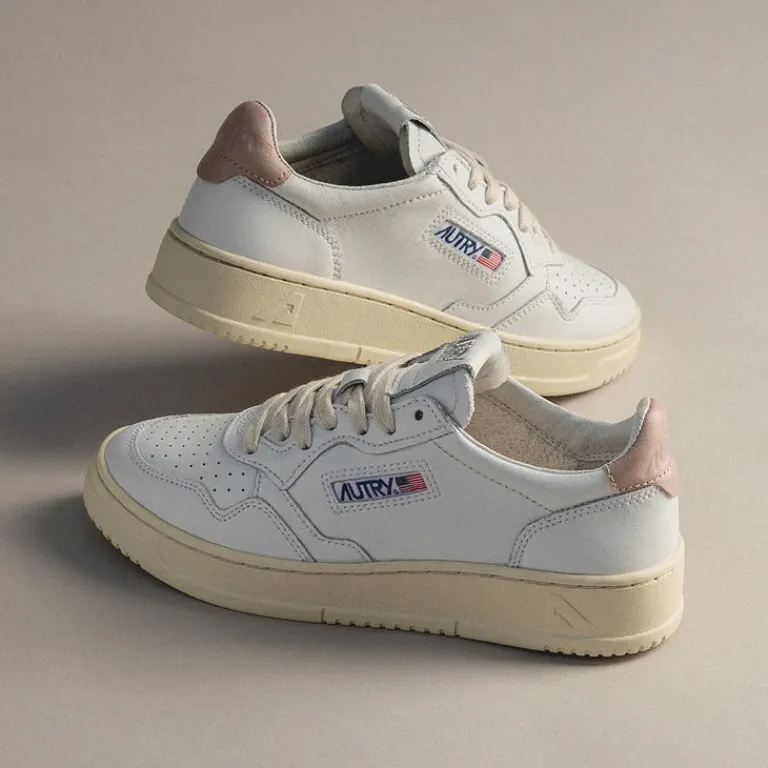 Leder Sneaker|Weiße Sneaker*Autry Medalist W Leat / Leat White / Pink