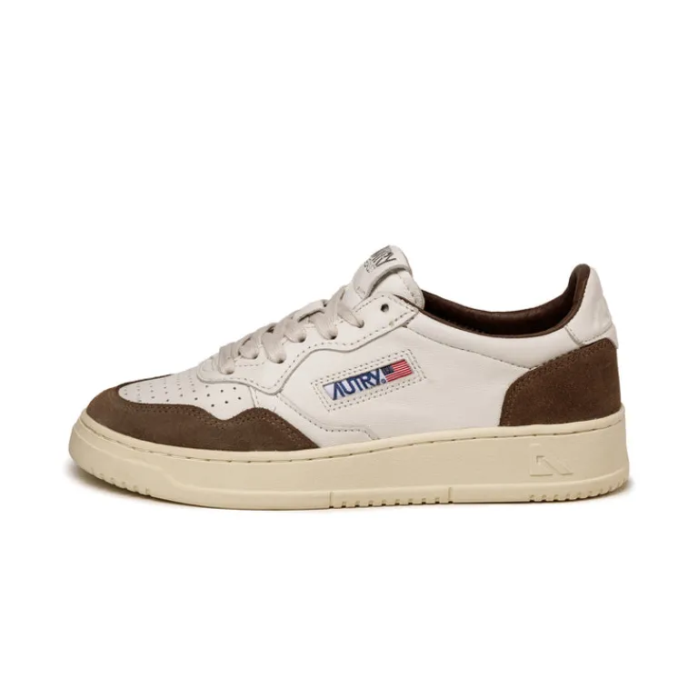 Leder Sneaker|Weiße Sneaker*Autry Medalist W *Goat / Suede* White / Cigar