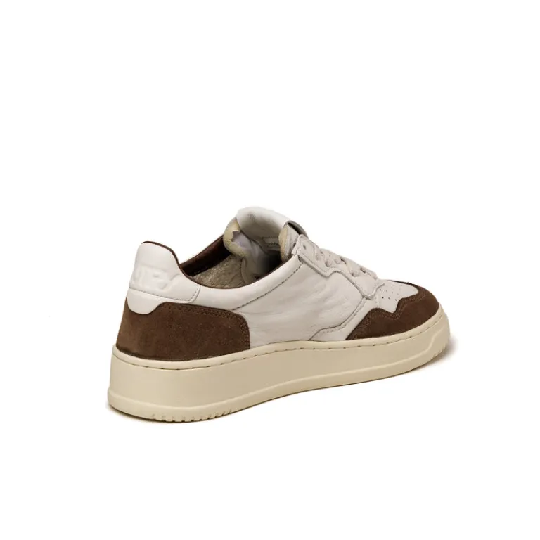 Leder Sneaker|Weiße Sneaker*Autry Medalist W *Goat / Suede* White / Cigar