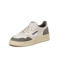 Leder Sneaker|Weiße Sneaker*Autry Medalist W *Goat / Suede* White / Grey