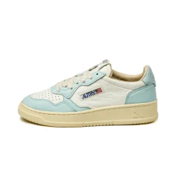 Leder Sneaker|Weiße Sneaker*Autry Medalist W *Goat / Wash* White / Stream Blue