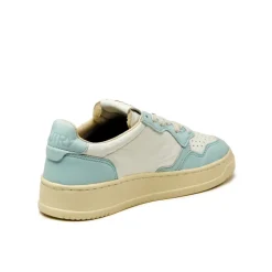 Leder Sneaker|Weiße Sneaker*Autry Medalist W *Goat / Wash* White / Stream Blue
