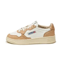 Leder Sneaker|Weiße Sneaker*Autry Medalist W *Goat / Wash* White / Caramel