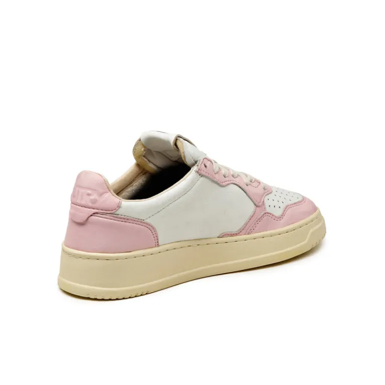 Leder Sneaker|Weiße Sneaker*Autry Medalist W *Goat / Wash* White / Blush Bride