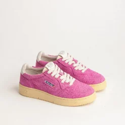 Leder Sneaker*Autry Medalist W *Hairy Suede* Fuchsia