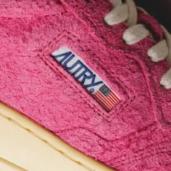 Leder Sneaker*Autry Medalist W *Hairy Suede* Fuchsia