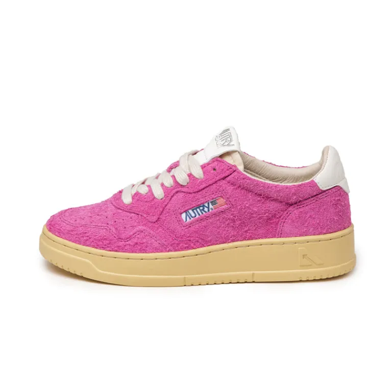 Leder Sneaker*Autry Medalist W *Hairy Suede* Fuchsia
