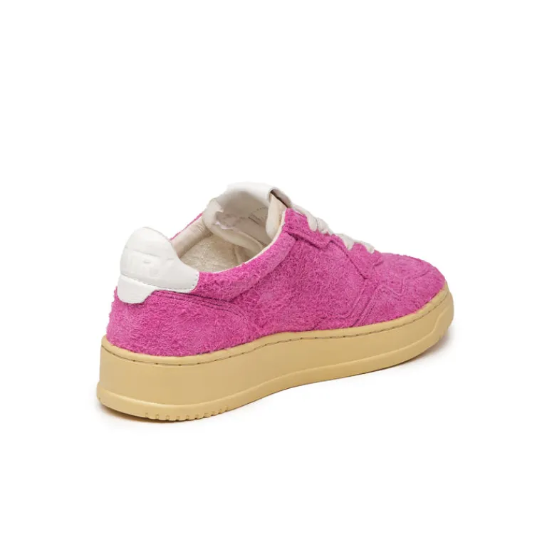 Leder Sneaker*Autry Medalist W *Hairy Suede* Fuchsia