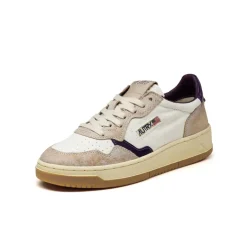 Leder Sneaker*Autry Medalist W *Honey / Canvas* White / Psycic Lilac