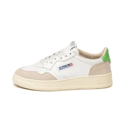 Leder Sneaker|Weiße Sneaker*Autry Medalist W *Leather / Suede* White / Bud Green