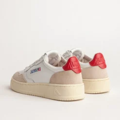 Leder Sneaker|Weiße Sneaker*Autry Medalist W *Leather / Suede* White / Red