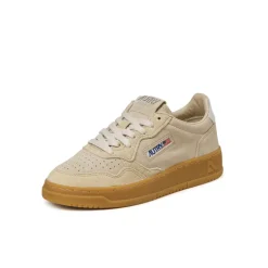 Leder Sneaker*Autry Medalist W *Mix Suede* Sand / Ecru