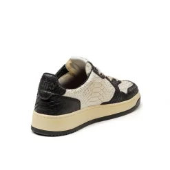 Leder Sneaker|Weiße Sneaker*Autry Medalist W Python *Super Vintage* Black / White