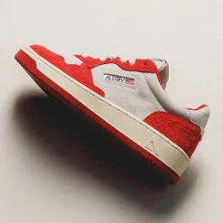 Leder Sneaker*Autry Medalist W *Suede / Long Suede* Red