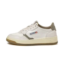 Leder Sneaker|Weiße Sneaker*Autry Medalist W *Virgin / Crack* White / Covert Green