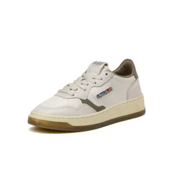 Leder Sneaker|Weiße Sneaker*Autry Medalist W *Virgin / Crack* White / Covert Green