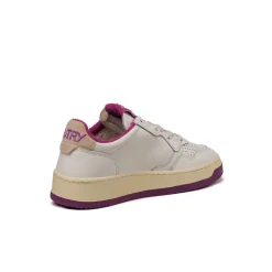 Leder Sneaker|Weiße Sneaker*Autry Medalist W *Virgin / Sponge* White / Hyacinth Violet