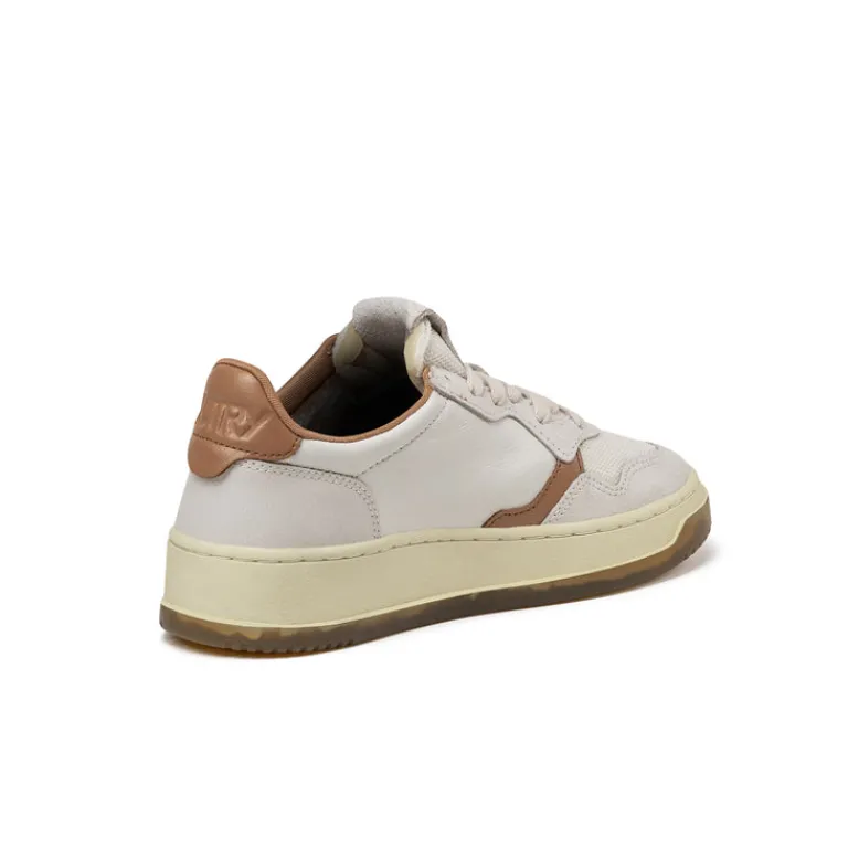Leder Sneaker|Weiße Sneaker*Autry Medalist W *Virgin / Crack* White / Tanz