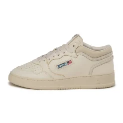 High-Top Sneaker|Leder Sneaker*Autry Med-Way Mid *Leather / Crack* White / Marshmallow