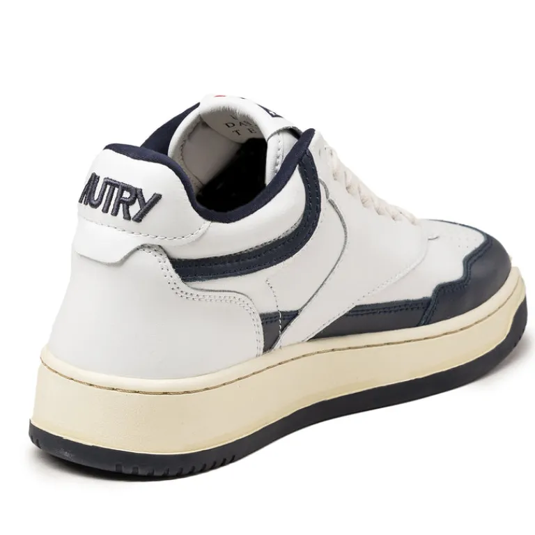 Leder Sneaker|Weiße Sneaker*Autry Open Mid White / Blue